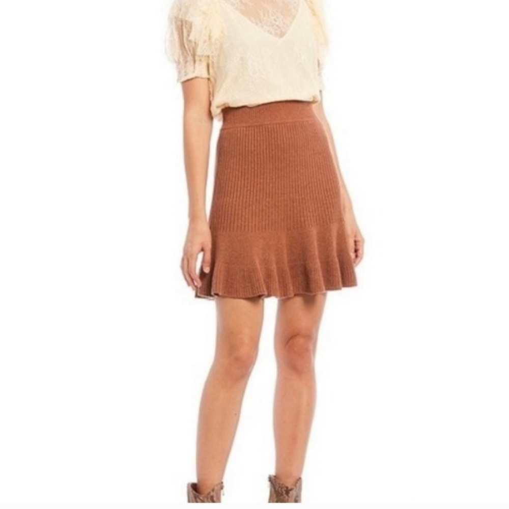 Free People Solid Gold mini skirt